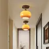 Luz principal de sala de estar estilo japonês, luminária de teto estilo madeira, iluminação colorida de concha pastoral de alta qualidade para quarto principal, escritório e sala de jantar