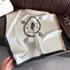 Bufanda de Seda Estampada con Cadena de Mosaico de Lujo, Chal de Alta Gama, Pañuelo para el Cuello con Protección Solar, Pañuelo para la Cabeza, Bufanda para Mujer