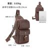 Nova Moda Bolsa Transversal Peitoral Masculina Retro Tendência em Couro Crazy Horse, Bolsa de Ombro Transversal Multifuncional Grande Capacidade Casual da Moda