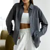 Comercio Exterior Europeo y Americano Ropa de Mujer 2026 Nuevo Estilo Holgada Tallas Grandes Cuadros Camisa de Mujer Camisa de Trabajo Casual Manga Larga