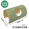 Túnel de bambu para hamster brinquedo para pequenos animais paisagismo porquinho-da-índia buraco de árvore casa de fuga urso dourado tubo de bambu ninho tapete casa de gelo