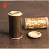 Lata de Té de Bambú Portátil, Tubo de Bambú Sellado, Caja de Almacenamiento de Té, Barril de Bambú para Despertar el Té, Caja de Embalaje de Té, Taza de Bambú