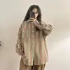 Camisa Larga de Rayas Verticales Holgada Estilo Retro Americano para Hombre, Nueva Camisa Chaqueta de Diseño Nicho Estilo Hong Kong para Mujer