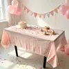 Mantel de punto floral pequeño transfronterizo para fiesta, cumpleaños, reunión festiva, decoración, arreglo, desechable, impermeable, a prueba de aceite, mantel de carnaval