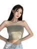 Camisola interior que combina con todo, sexy, con espalda descubierta, top de tubo, ropa exterior envolvente con almohadilla para el pecho, ropa interior antideslizante para mujer