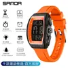 Reloj Sanda de Venta Caliente Multifuncional para Estudiantes Hombres y Mujeres Reloj Deportivo Tipo Barril de Moda Pantalla Grande Impermeable Reloj Digital