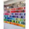 Estante de Exhibición para Pared Pindou Estante Transparente de Acrílico en Forma de U Estante de Almacenamiento para Colgar en la Pared DIY para Cuentas Frijolitos Botellas
