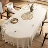 Toalha de Mesa Oval Impermeável e à Prova de Óleo, Não Precisa Lavar, Luxo Leve, Alta Qualidade, Estilo Chinês Pintura a Tinta Toalha de Mesa para Jantar, Novo Modelo 2026