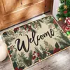 Felpudo Festivo de Navidad para Entrada, Resistente a la Suciedad, Resistente al Desgaste, Fácil de Limpiar, Felpudo para Baño, Absorción Rápida de Agua, Alfombrilla Antideslizante