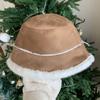 Sombrero de pescador de gamuza de diseñador Celebrant para mujer, de felpa gruesa y cálida, con protección para las orejas y resistente al frío, para invierno.