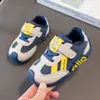Outono e Inverno Novo Estilo Sapatos Casuais Infantis Moda para Meninas Bloqueio de Cor Malha Respirável Antiderrapante para Meninos Esportes Bebê Tendência
