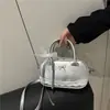 Bolsa Nova Cor Sólida Casual Tendência para Mulheres, Bolsa Transversal Leve de Lenço de Seda com Temperamento Retrô Simples Estiloso