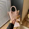 Bolso de Hombro de Perlas Dulces con Lazo Personalidad Bolso de Mano Elegante de Puntos Color Sólido Nuevo Mini Bolso Otoño 2026