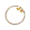 Campana Ruyi Chapada en Oro Plata Pura 9999 con Palabras Auspiciosas, Pulsera de Plata Pura Accesorio para Novia, Versátil de Nicho Siete