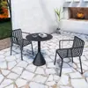 Mesa y Sillas de Hierro Forjado para Jardín, Paisaje, Patio, Cafetería, Tienda de Té con Leche, Mesa y Sillas de Ocio, Barra, Balcón, Mesa y Sillas Pequeñas