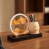 Portaplumas de Arena Movediza Fortuna de Piedra Papelería de Alto Valor para Estudiantes Caja de Almacenamiento de Gran Capacidad Decoración de Escritorio Regalo