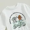 Conjunto de Suéter de Manga Larga con Letras y Pantalones Casuales con Cordón para Niños Otoño e Invierno Conjunto Guapo de Dos Piezas Transfronterizo para Europa y América