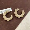 Pendientes Retro Curvos en Forma de C Estilo Hong Kong 2025 Nueva Moda Sexy Elegantes Exagerados Nicho Elegante Estilo Fresco Combinación