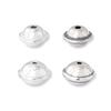 Nuevas cuentas espaciadoras de plata de ley s925 de platillo volante brillantes cuentas de plata material para accesorios de hilo diy cuentas de hamburguesa