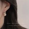 Pendientes de circonita con perlas de imitación para mujer, elegantes y exquisitos, con hebilla, a la moda, combinables con todo, 2025