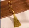 [Boleto Especial Gratuito] Borla de Hilo Dorado de 6 cm que Conserva el Color, Marcador de Libros Memoria USB Accesorios de Borla Pequeña, Colgante para Bolsita