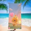 Nueva Toalla de Playa Recomendada Transfronteriza de Capibara Lindo Lulu, Toalla de Playa de Microfibra de Dibujos Animados, Toalla de Baño para Niños