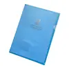 Bolsa para documentos azul, carpeta de una hoja, protector de archivo con apertura en forma de L