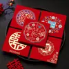 Bolsas de Envelope Vermelho para Casamentos, Itens Criativos para Bloqueio de Porta de Casamento, Caractere de Dupla Felicidade, Pequenas Bolsas de Dinheiro da Sorte, Novos Suprimentos de Casamento Modelo 2026
