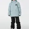 Novo traje de esqui infantil para meninos e meninas, traje de esqui infantil espesso e quente para áreas externas e à prova d'água