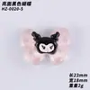 Serie Negra Gato de Dibujos Animados Pegatina de Resina Placa de Letras con Lazo Kumi Estuche de Teléfono DIY Pasador para el Cabello Accesorios de Resina