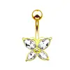 Nueva Joyería de Piercing Creativa Sexy Simple Transfronteriza Europea y Americana de Zirconia Mariposa Anillo de Ombligo Clavo de Ombligo