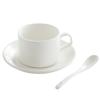 Juego de Tazas de Café de Cerámica Espesa Blanca Pura Zetian Arte Latte Latte Espresso Simple Boca Ancha Exquisita Taza Europea