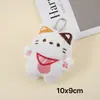 Pingente de Pelúcia de Gato Fofo Usando Óculos Chaveiro de Boneca Desenho Animado Transfronteiriço Decoração de Bolsa para Meninas Pequeno Presente Atacado