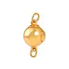 Cierre de Presión Esférico Estilo Antiguo Chapado en Oro Plata de Ley S925 Cuerpo Completo Accesorio Pequeño Cierre para Joyería DIY Componente de Plata