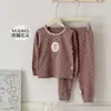 Conjunto para Menina 2026 Outono Novo Versão Coreana Desenho Animado Bebê Menina 260g Lã Stretch Renda Outono Conjunto de Blusa e Calça