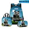 Mochila Escolar 3D de Filme Novo Mochila Lancheira Estojo Conjunto de Três Peças
