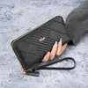 Cartera Larga Estilo Coreano para Mujer con Bolsillo para Teléfono Móvil Cartera Simple Bolso de Mano con Cremallera y Borla Larga para Mujer