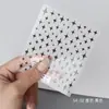 Aha ¡Sueña en Grande y Estrellas Pequeñas Lindas Pegatinas para Uñas Arte de Uñas Estrella Creciente Estilo Japonés Dorado y Plateado Negro y Blanco Decoraciones para Uñas