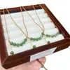 Cadena para Clavícula de Jade Hetian, Jade Hetian Natural en Color de Agua Clara, Colgante de Paz, Bolsa de la Suerte, Calabaza, Collar de Buda de Jade Hetian