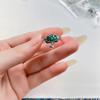 Anillo de loto de plata esterlina S925 cloisonné de estilo étnico con personalidad femenina, diseño de nicho, anillo de dieta ajustable.