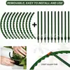 Soporte para plantas de plástico, estaca de soporte para plantas, soporte semicircular, soporte en forma de T, herramienta de fijación para plantas de jardinería, bonsái