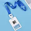 Porta credencial retráctil personalizado con cordón para tarjetas de identificación de trabajo desde la fábrica de origen, porta credencial de plástico para gafetes