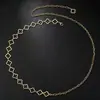 Cadena de Cintura Metálica de Trébol de Cuatro Hojas de la Suerte Transfronteriza Europea y Americana Versátil Decoración Hot Girl para Mujeres Cadena Corporal Sexy al por Mayor