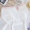 Roupa íntima feminina doce e fofa para estudantes, Calcinha feminina de algodão puro antibacteriano na virilha 10A, Calcinhas triangulares respiráveis de cintura média para mulheres