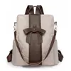 Mochila Nueva Estilo 2026 con Lazo para Mujer, Mochila Casual Estilo Coreano de Gran Capacidad, Bolso Escolar Antirrobo de Piel Suave, Bolso de Viaje