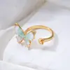Anel de Pérola, Brincos, Pingente, Conjunto de Três Peças Micro-Cravejado, Estilo Borboleta, Design Gotejamento de Óleo, Luxo Acessível DIY de Alta Qualidade