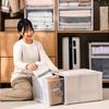 Caixa Organizadora de Gaveta de Plástico Transparente Caixa de Armazenamento para Guarda-Roupa Doméstico Caixa de Armazenamento de Roupas Organização de Roupas de Armário