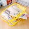 Conjunto de viaje para hombres y mujeres, bolsa de embalaje de PVC transparente, portátil, con cremallera, bolsa de cosméticos, suministros de baño, bolsa de plástico