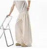 Pantalones de Lino Imitación Estilo Old Money para Hombre 2026 Nueva Marca de Moda Pantalones Casuales Rectos Sueltos Simples para Hombre