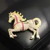 Nuevo Broche de Zirconia Micro-Pavimentada Estéreo de Nicho, Broche de Animal del Zodiaco de Perla de Imitación de Alta Gama para Hombres y Mujeres